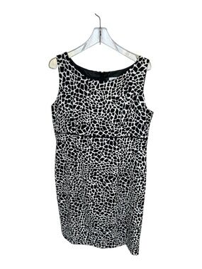 Kasper Black and White Printed Dress-Size 16